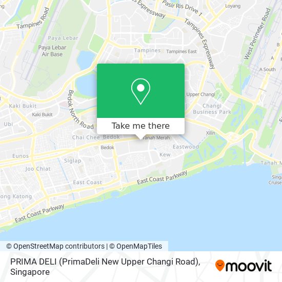 PRIMA DELI (PrimaDeli New Upper Changi Road) map