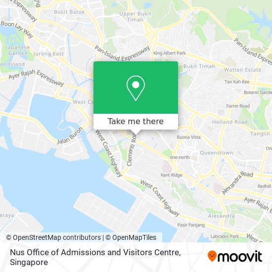 Nus Office of Admissions and Visitors Centre map