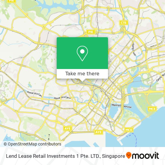 Lend Lease Retail Investments 1 Pte. LTD. map