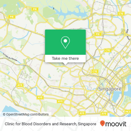 Clinic for Blood Disorders and Research map