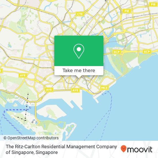 The Ritz-Carlton Residential Management Company of Singapore map
