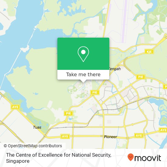 The Centre of Excellence for National Security map