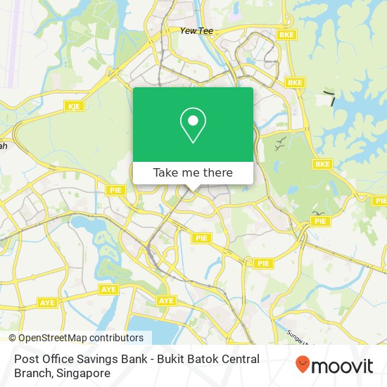 Post Office Savings Bank - Bukit Batok Central Branch map