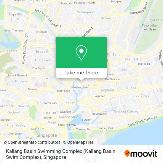 Kallang Basin Swimming Complex map
