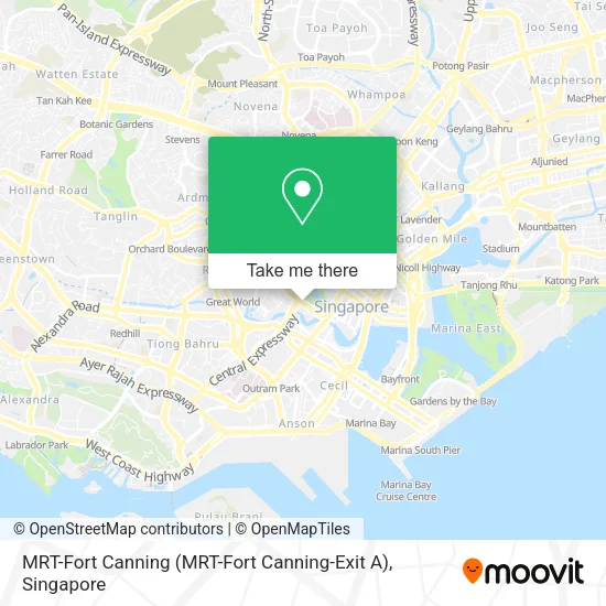 MRT-Fort Canning (MRT-Fort Canning-Exit A)地图
