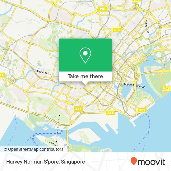 Harvey Norman S'pore map