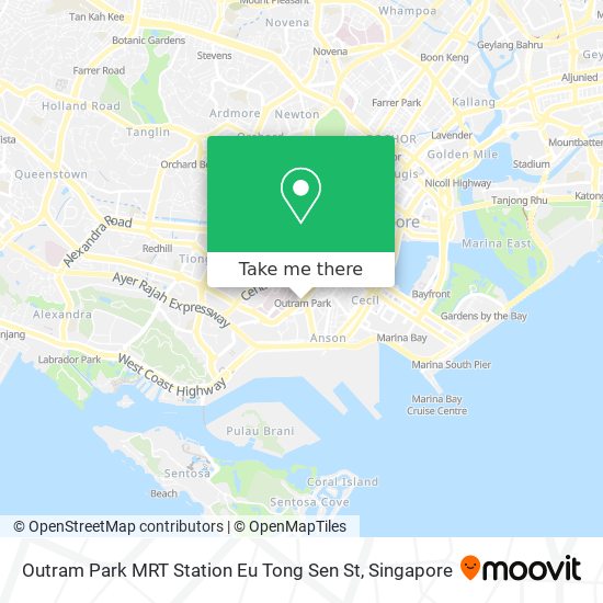 Outram Park MRT Station Eu Tong Sen St地图