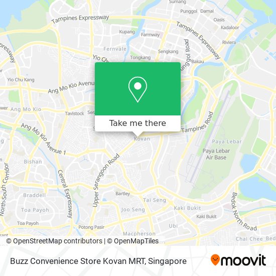 Buzz Convenience Store Kovan MRT map