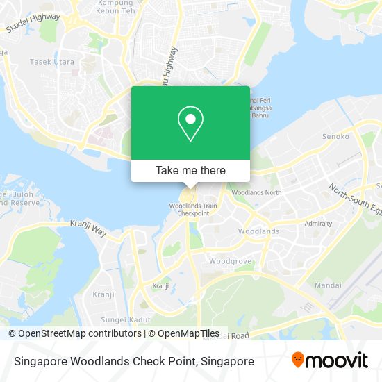 Singapore Woodlands Check Point地图