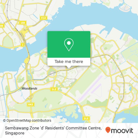 Sembawang Zone 'd' Residents' Committee Centre map