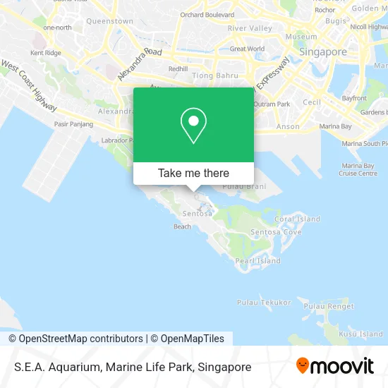S.E.A. Aquarium, Marine Life Park map