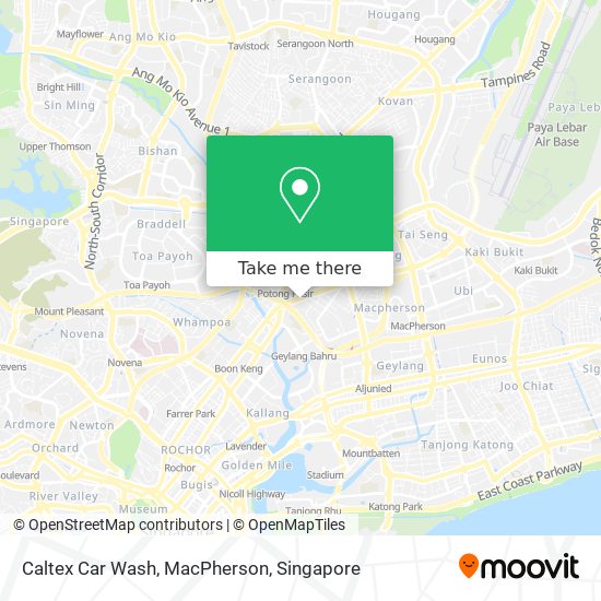 Caltex Car Wash, MacPherson map