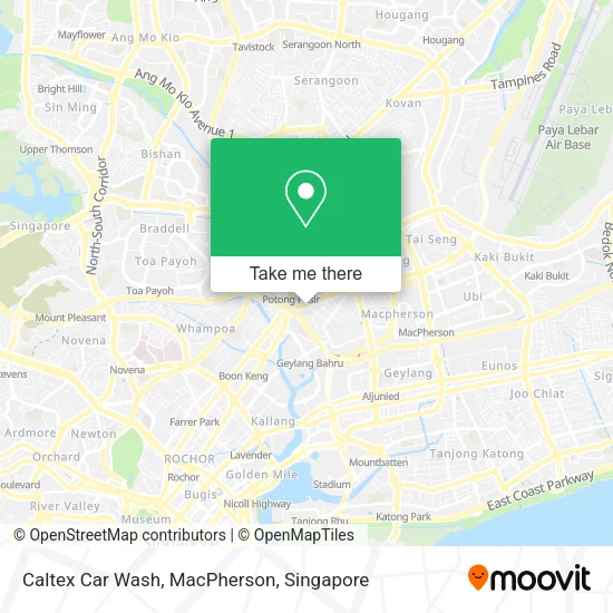 Caltex Car Wash, MacPherson map