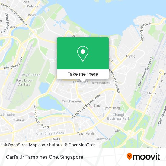 Carl's Jr Tampines One map