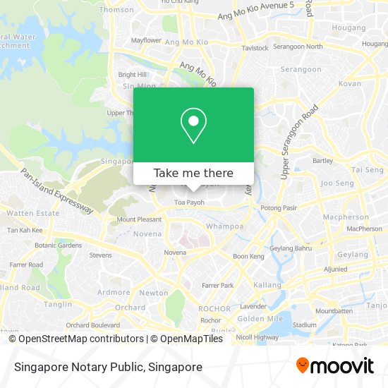 Singapore Notary Public map