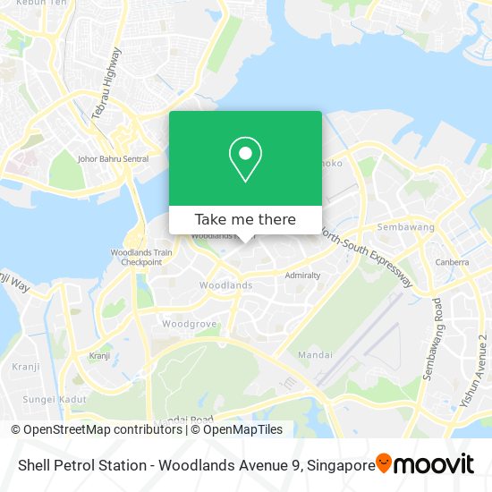 Shell Petrol Station - Woodlands Avenue 9 map