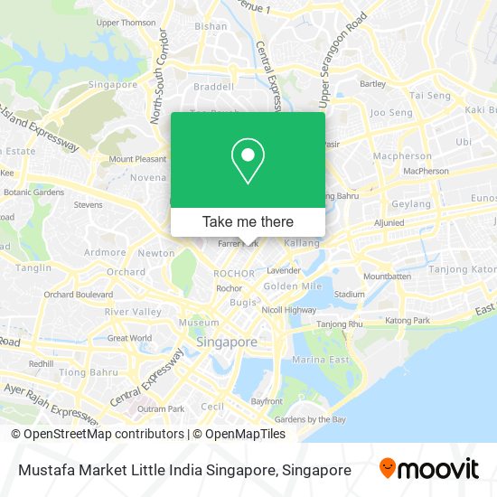 Mustafa Market Little India Singapore map