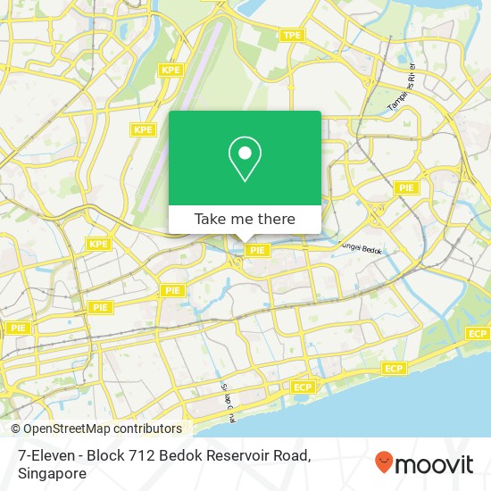 7-Eleven - Block 712 Bedok Reservoir Road map