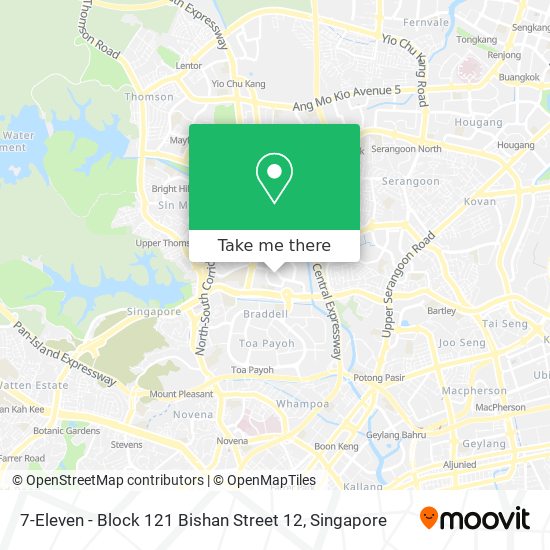 7-Eleven - Block 121 Bishan Street 12 map