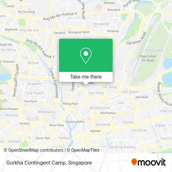 Gurkha Contingent Camp map
