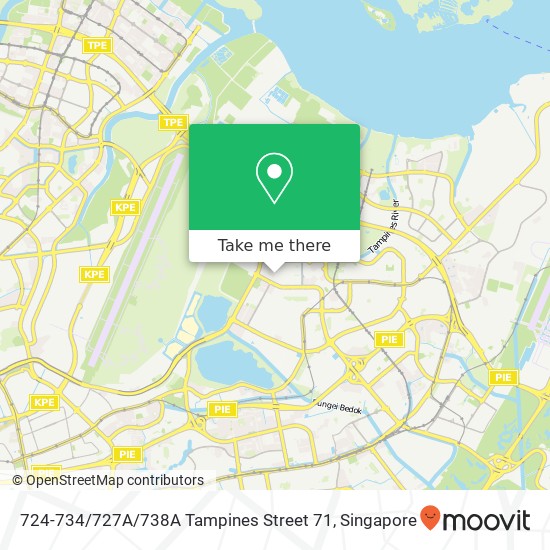 724-734 / 727A / 738A Tampines Street 71 map