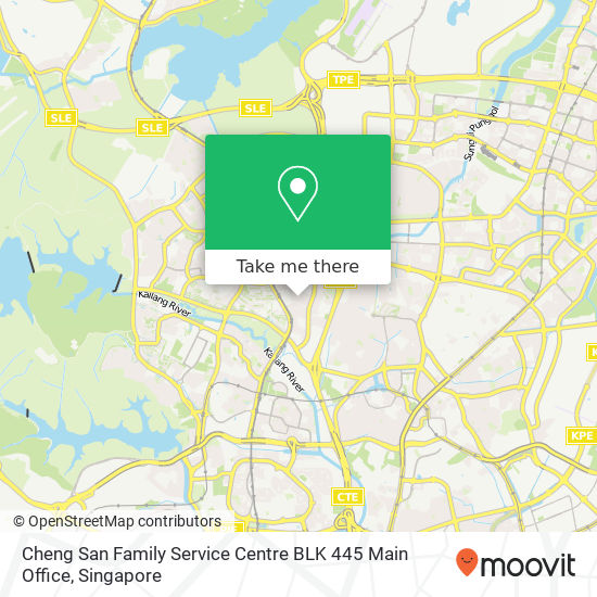 Cheng San Family Service Centre BLK 445 Main Office map