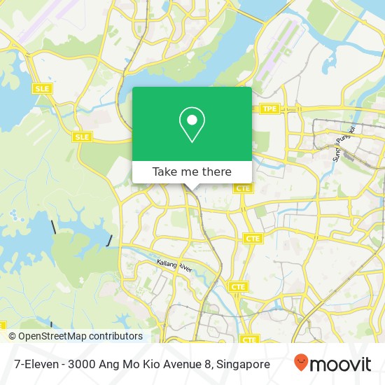 7-Eleven - 3000 Ang Mo Kio Avenue 8地图