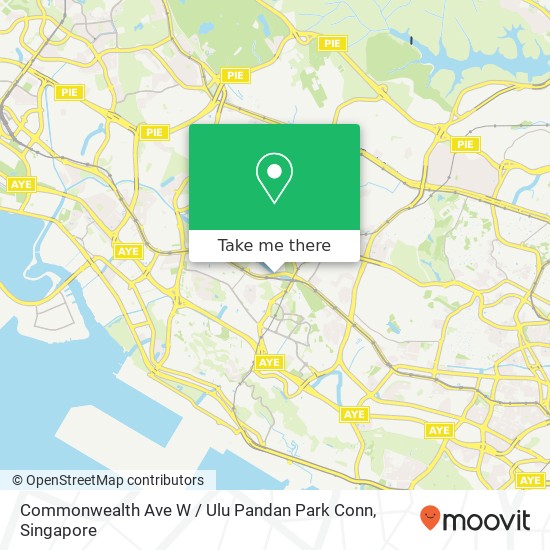 Commonwealth Ave W / Ulu Pandan Park Conn map