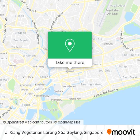 Ji Xiang Vegetarian Lorong 25a Geylang map