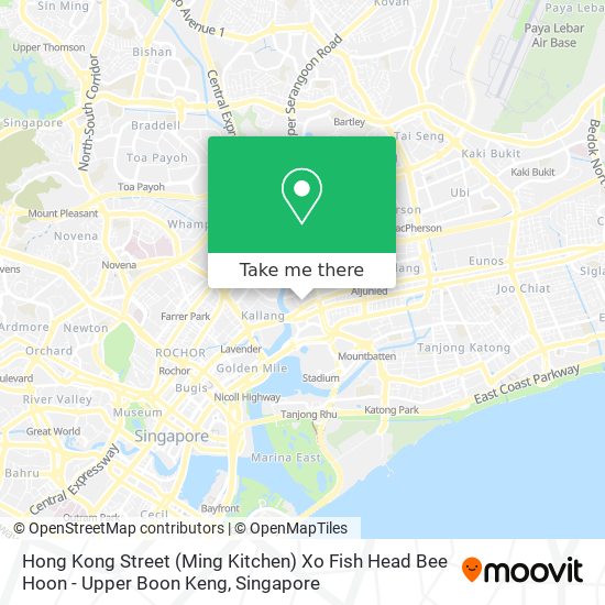 Hong Kong Street (Ming Kitchen) Xo Fish Head Bee Hoon - Upper Boon Keng map
