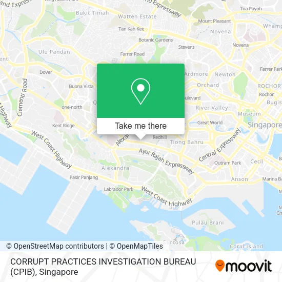 CORRUPT PRACTICES INVESTIGATION BUREAU (CPIB) map