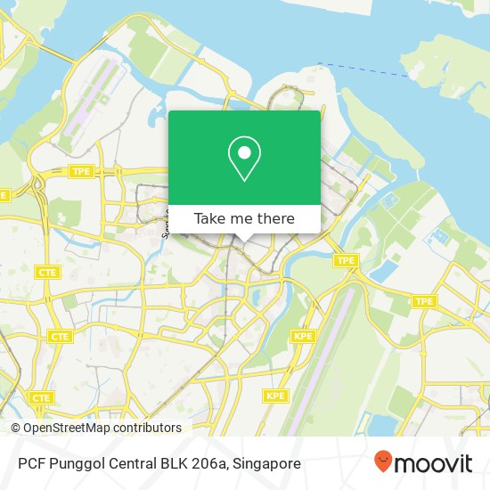 PCF Punggol Central BLK 206a map
