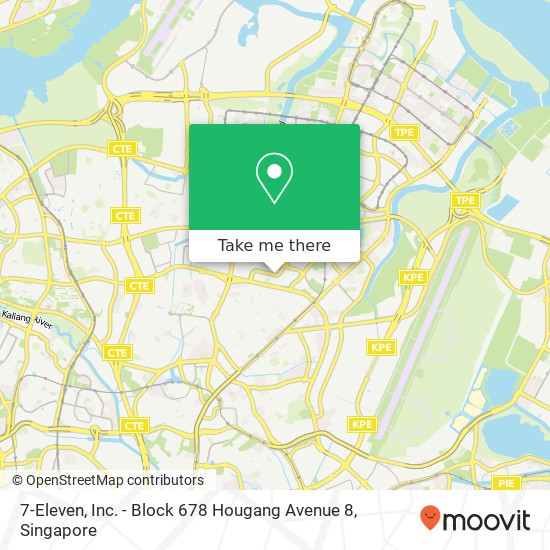 7-Eleven, Inc. - Block 678 Hougang Avenue 8 map