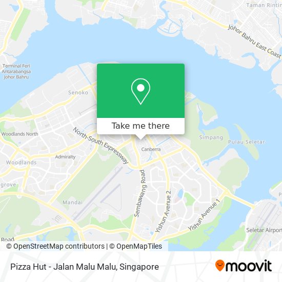 Pizza Hut - Jalan Malu Malu map
