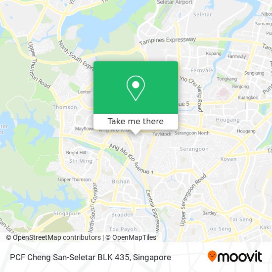 PCF Cheng San-Seletar BLK 435 map