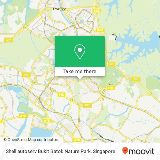 Shell autoserv Bukit Batok Nature Park map