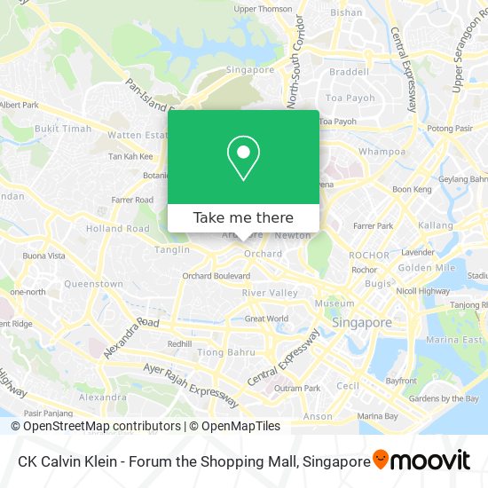 CK Calvin Klein - Forum the Shopping Mall map
