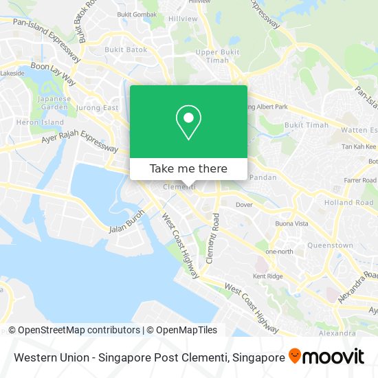 Western Union - Singapore Post Clementi map