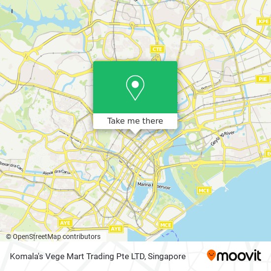 Komala's Vege Mart Trading Pte LTD map