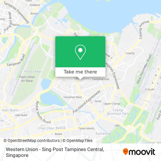 Western Union - Sing Post Tampines Central map