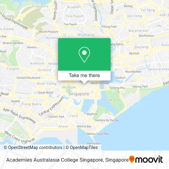 Academies Australasia College Singapore map