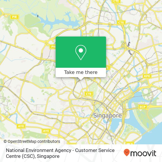 National Environment Agency - Customer Service Centre (CSC) map