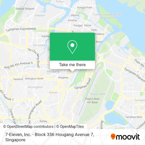 7-Eleven, Inc. - Block 356 Hougang Avenue 7 map