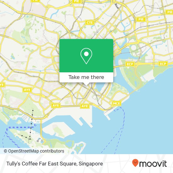 Tully's Coffee Far East Square map