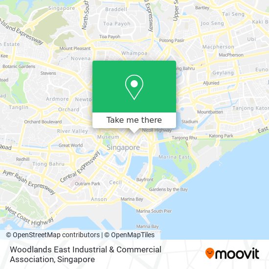 Woodlands East Industrial & Commercial Association map