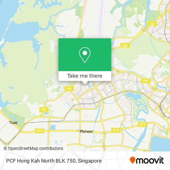 PCF Hong Kah North BLK 750 map