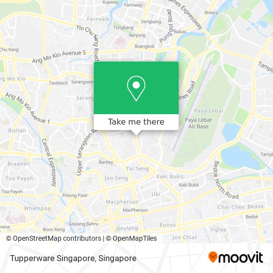 Tupperware Singapore map
