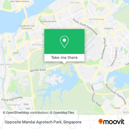 Opposite Mandai Agrotech Park map