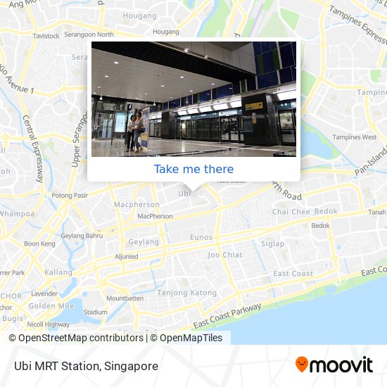 Ubi MRT Station map