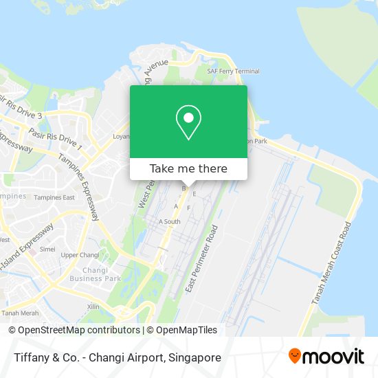 Tiffany & Co. - Changi Airport map